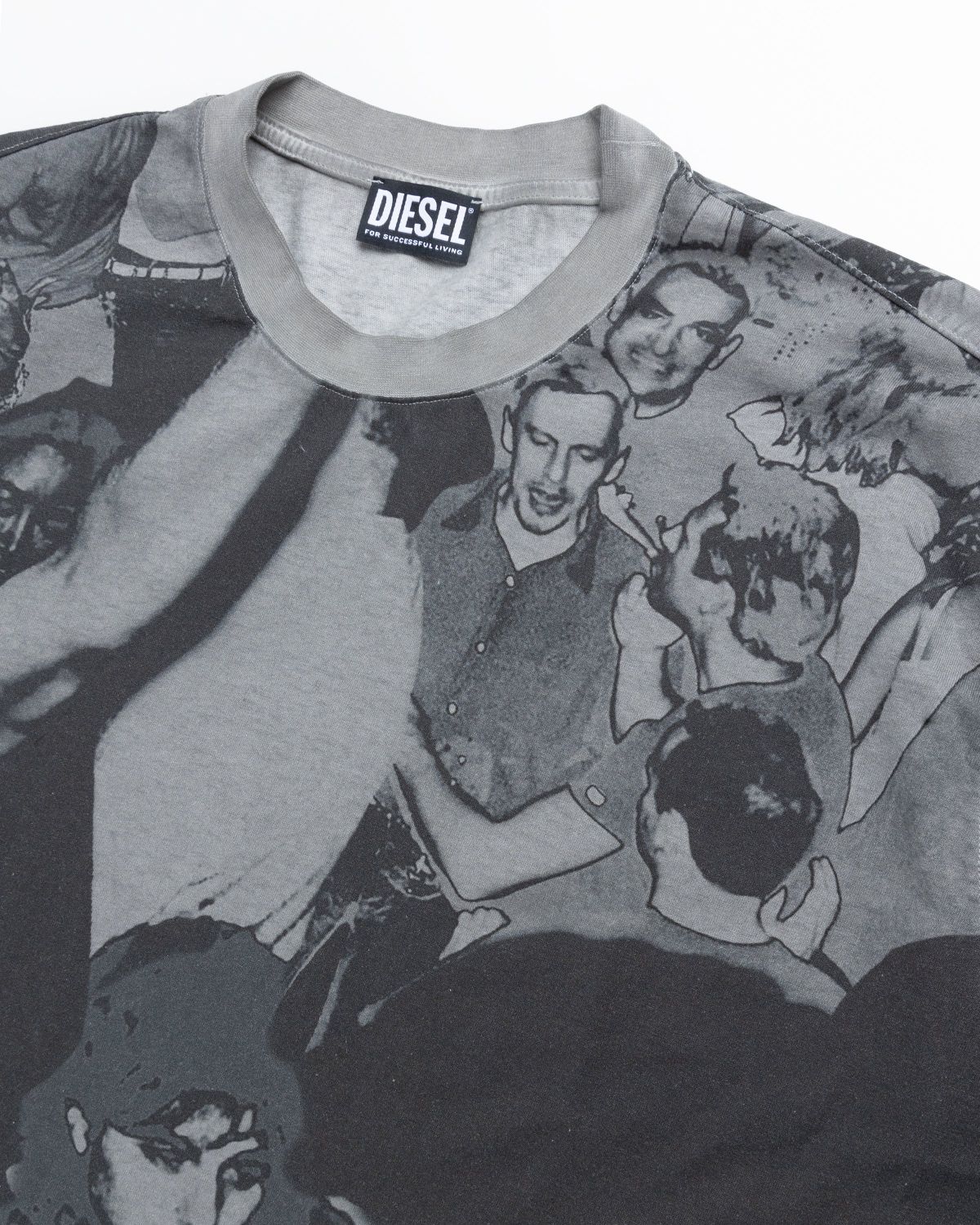 Diesel – Wash F7 T-Shirt Grey - Tops - Grey - Image 5