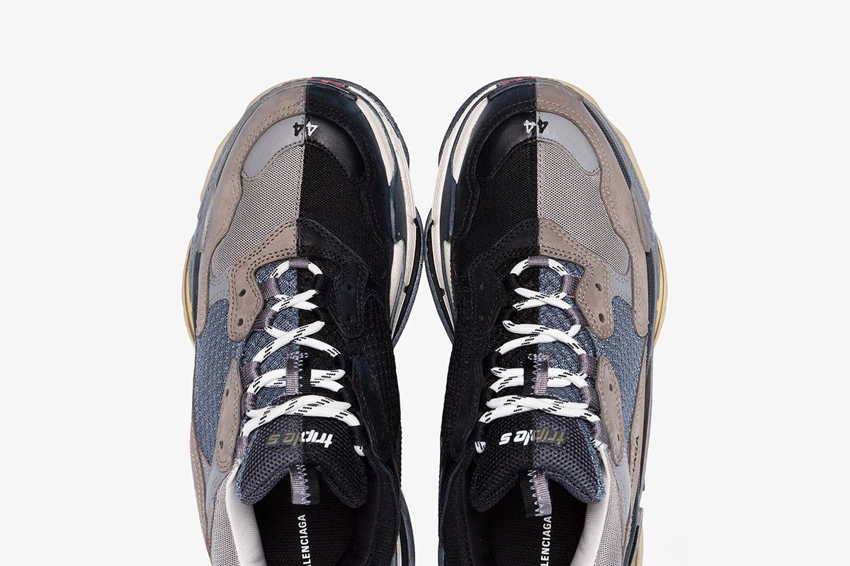 balenciaga triple s half half