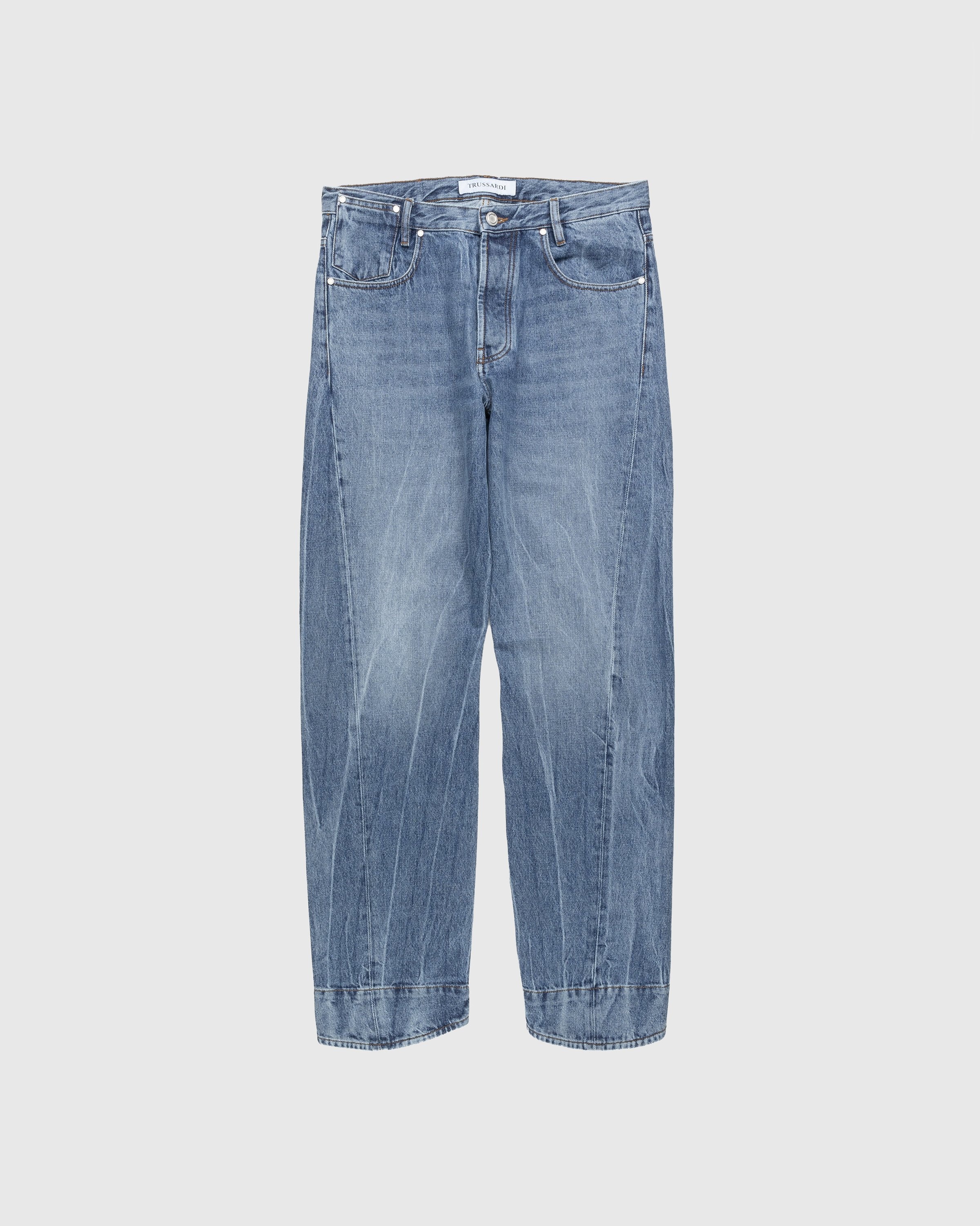 Trussardi – Five-Pocket Twisted Tapered Jeans Blue Rigid