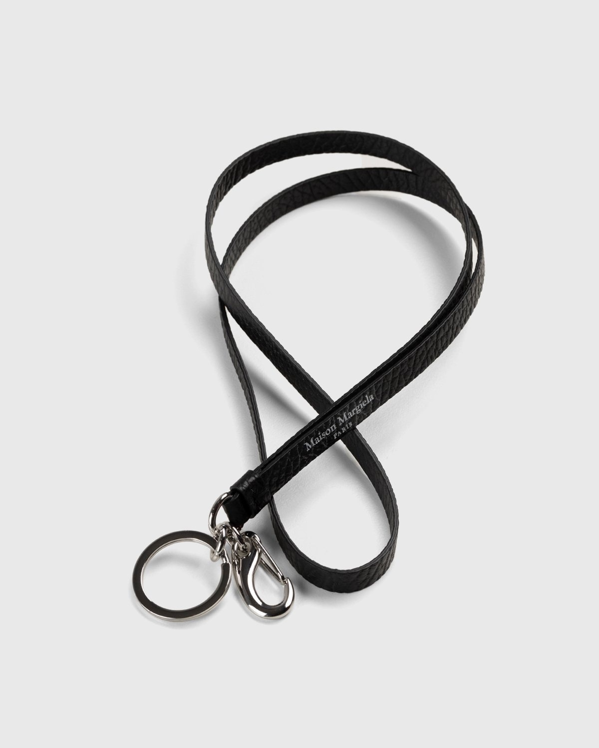 Maison Margiela – Leather Lanyard Black - Keychains - Black - Image 2