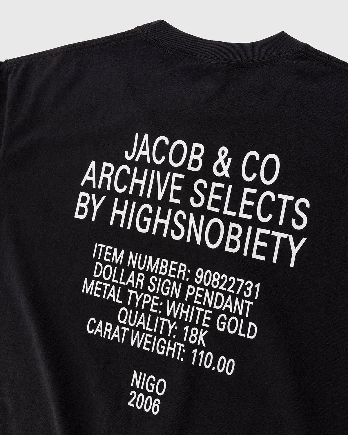 Jacob & Co. x Highsnobiety – Dollar Sign Pendant T-Shirt Black - T-shirts - Black - Image 4