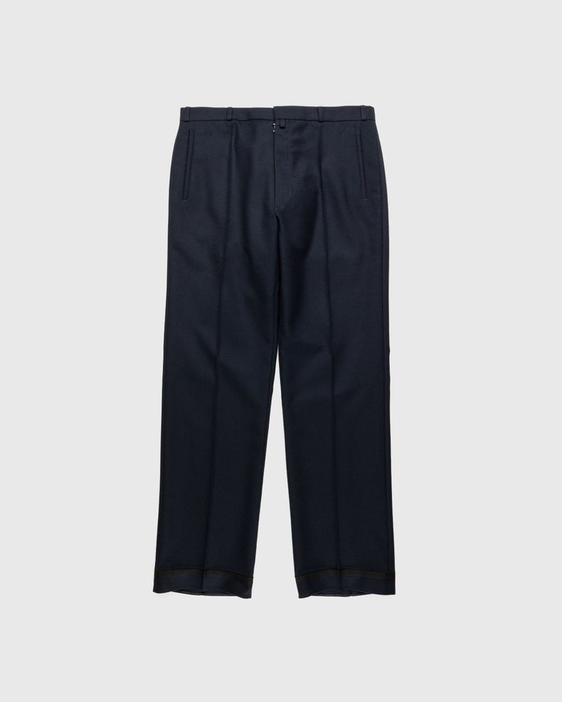 Wool Twill Trousers Navy