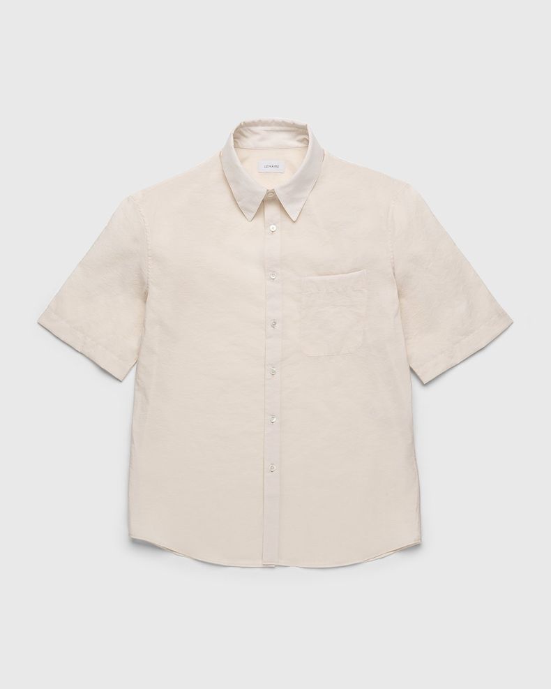 Regular Collar Short Sleeve Shirt Ivory