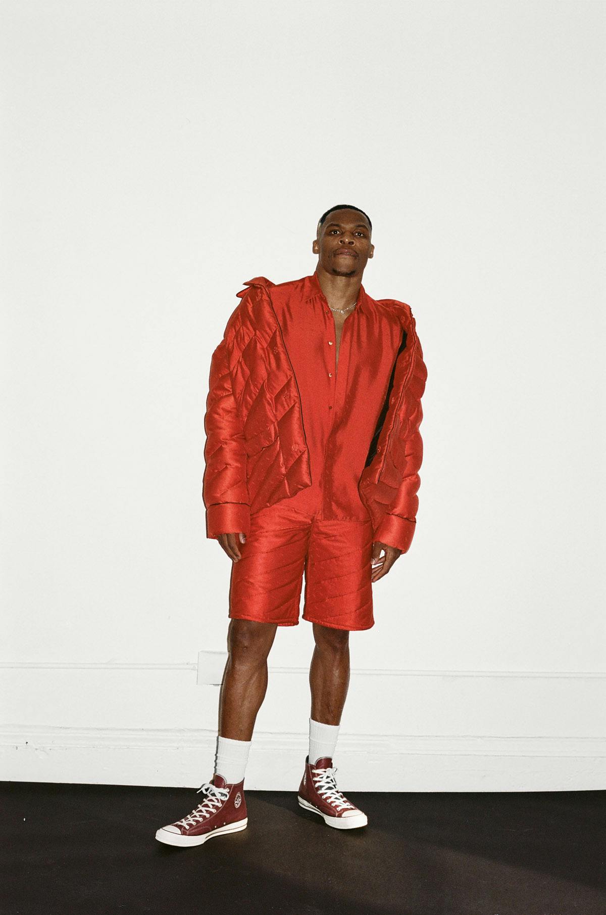 shirt, jacket and shorts FENDI shoes CONVERSE X RUSSELL WESTBROOK socks STYLISTS OWN