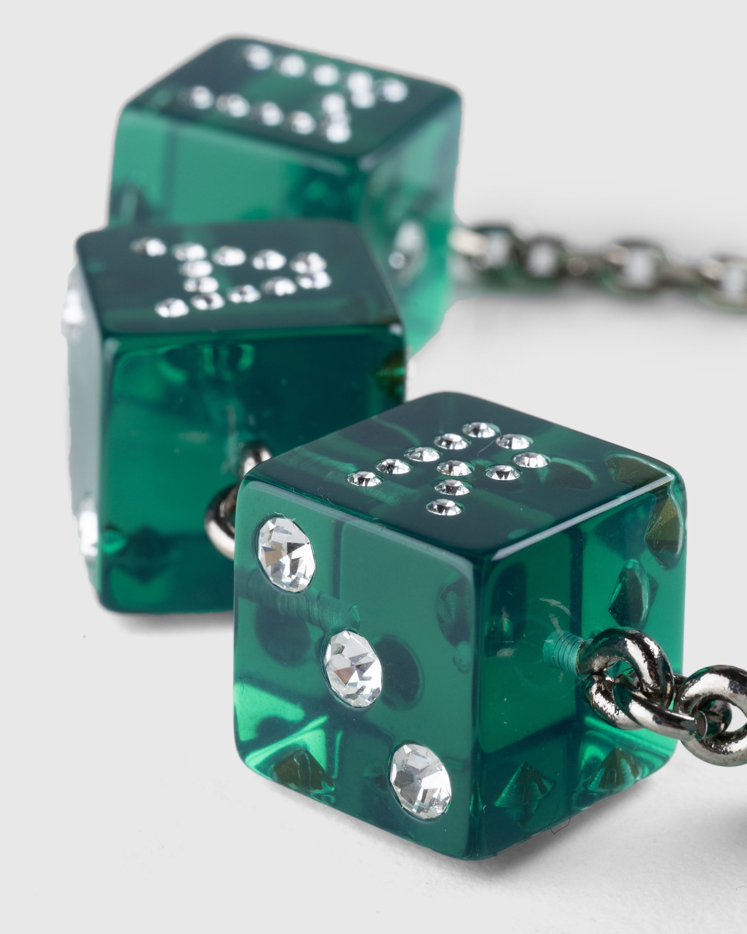 Marni - Large Rhinestone Dice Charm Bracelet - Bracelets - Man - Green