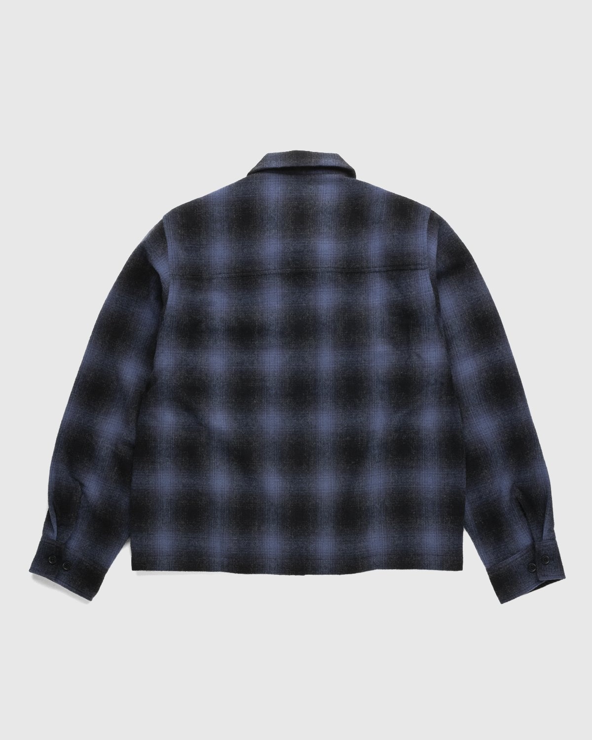 Highsnobiety – Plaid Zip Shirt Blue Black - Shirts - Blue - Image 2