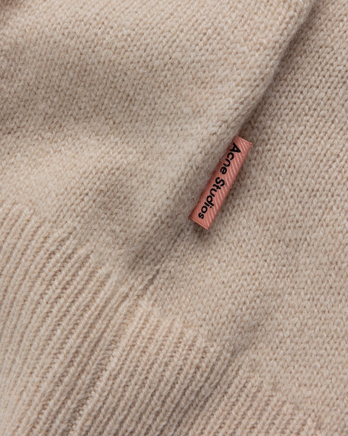 Acne Studios – Cashmere Blend V-Neck Sweater Biscuit Beige - Knitwear - Beige - Image 4