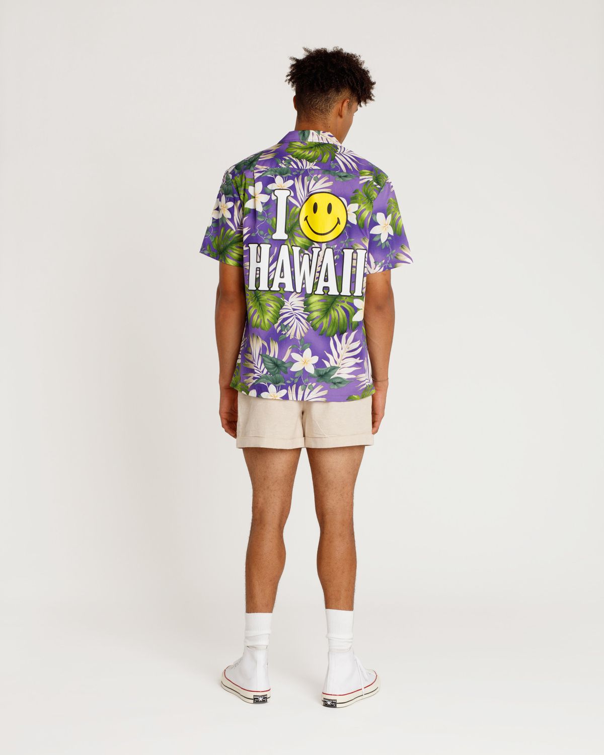 Market – Purple Smiley Hawaiian Shirt - Shortsleeve Shirts - Purple - Image 7