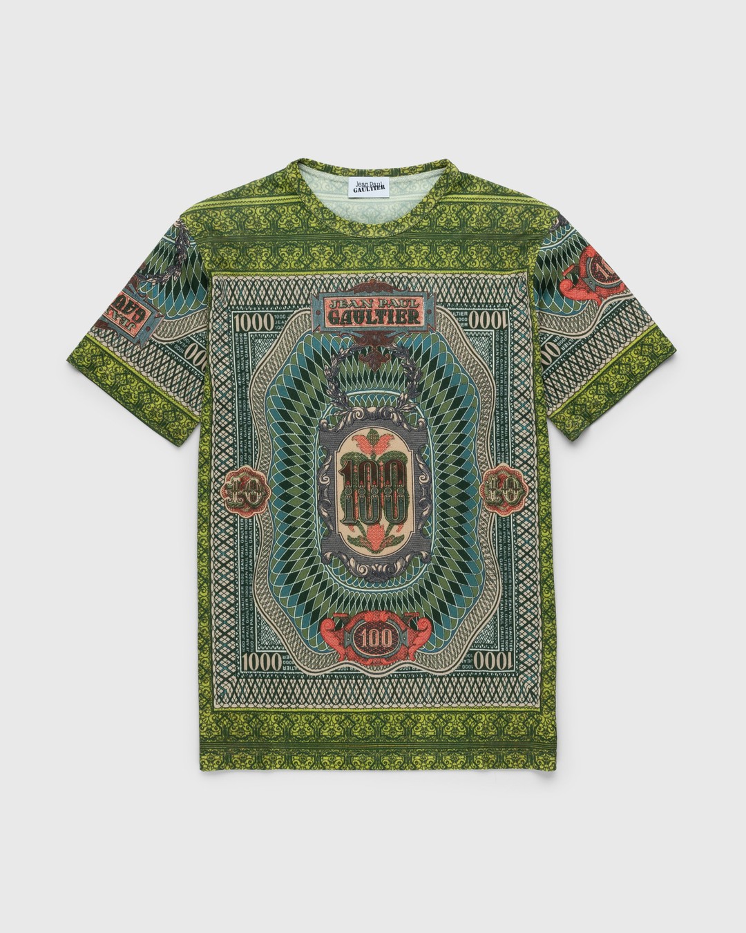 Jean Paul Gaultier – Banknote T-Shirt Multi - T-shirts - Green - Image 1