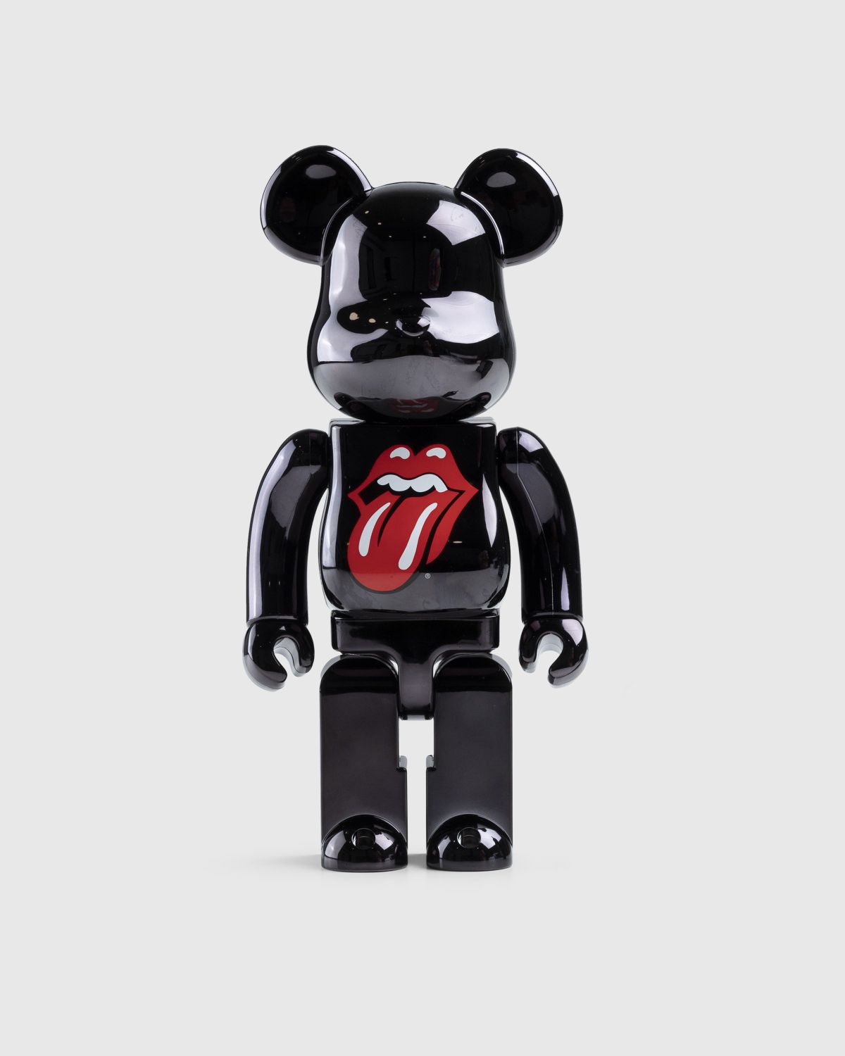 Medicom – Be@rbrick The Rolling Stones Lips & Tongue 1000% Black Chrome Version - Toys - Black - Image 1