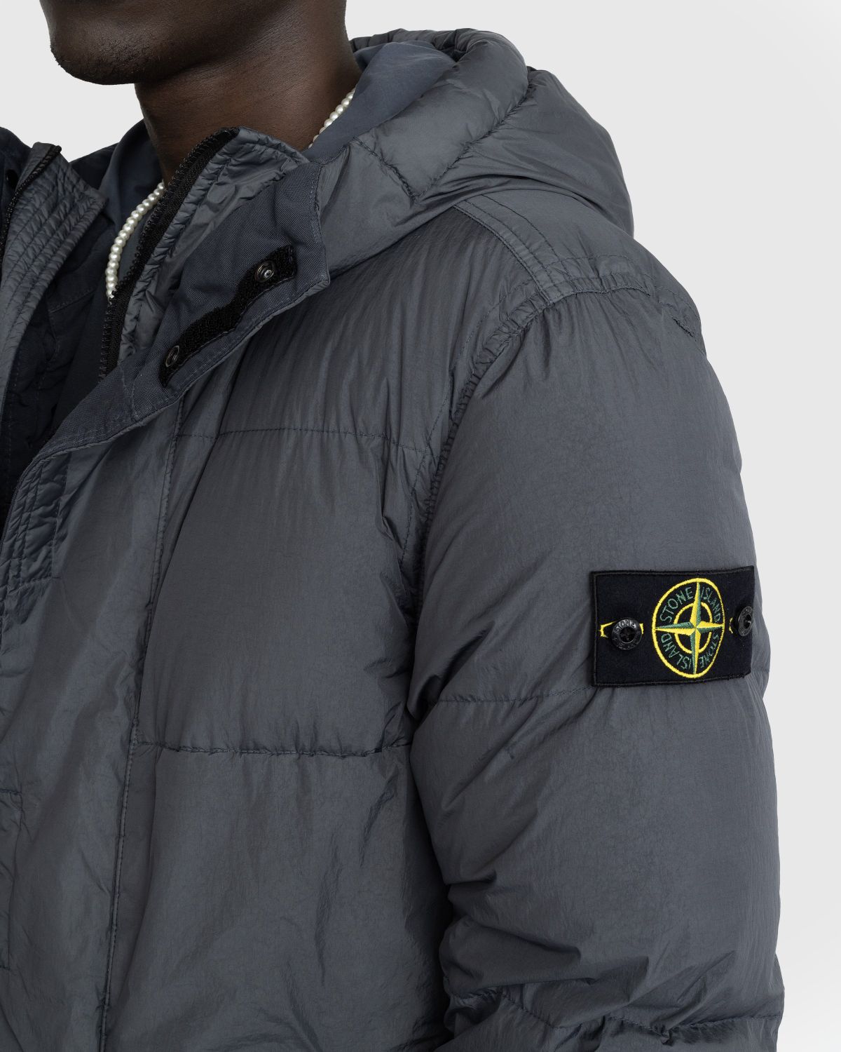 Stone Island – Garment-Dyed Long Jacket Lead Grey - Outerwear - Grey - Image 5