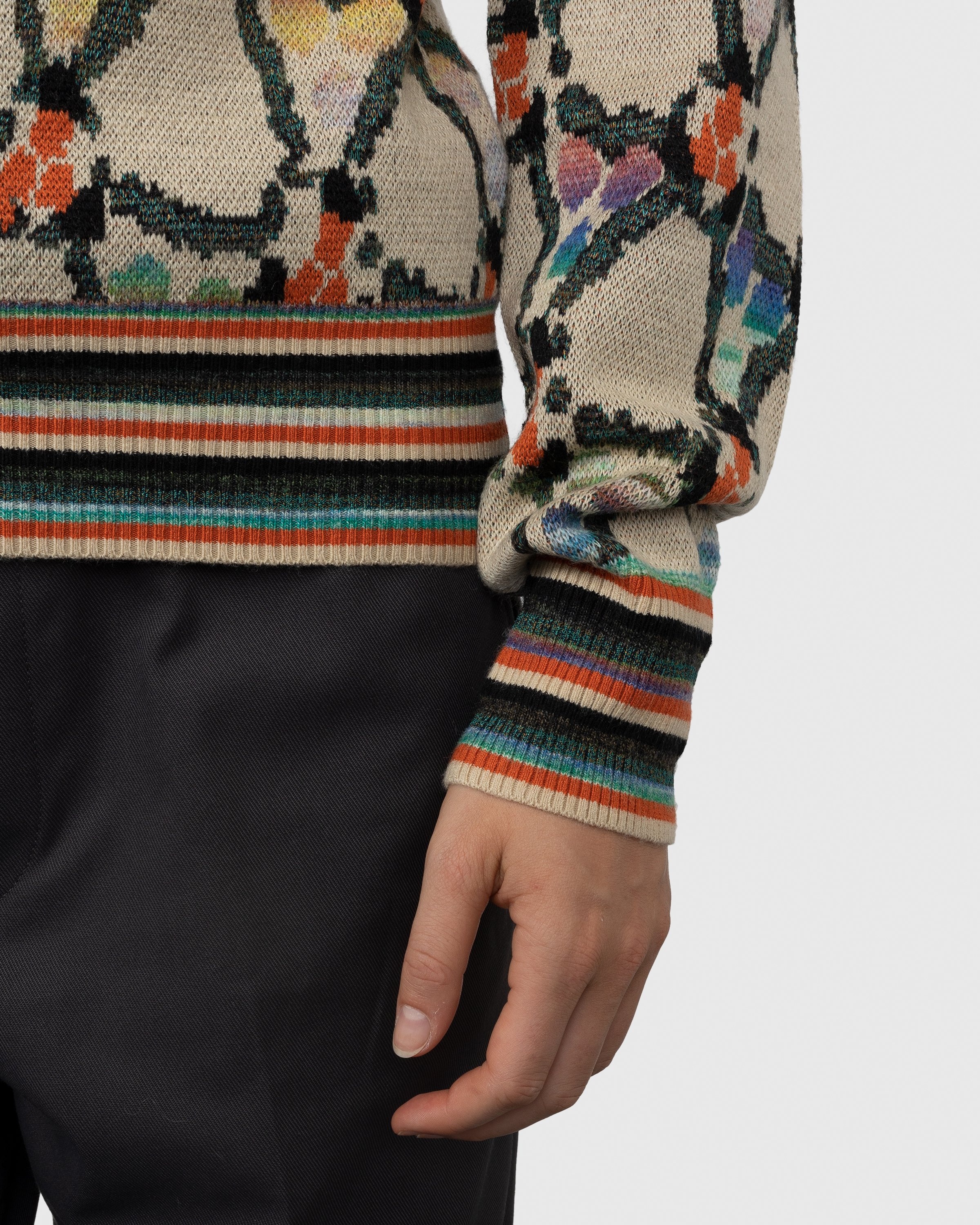 Acne Studios – Wrapped Sweater Beige - V-Necks Knitwear - Multi - Image 5