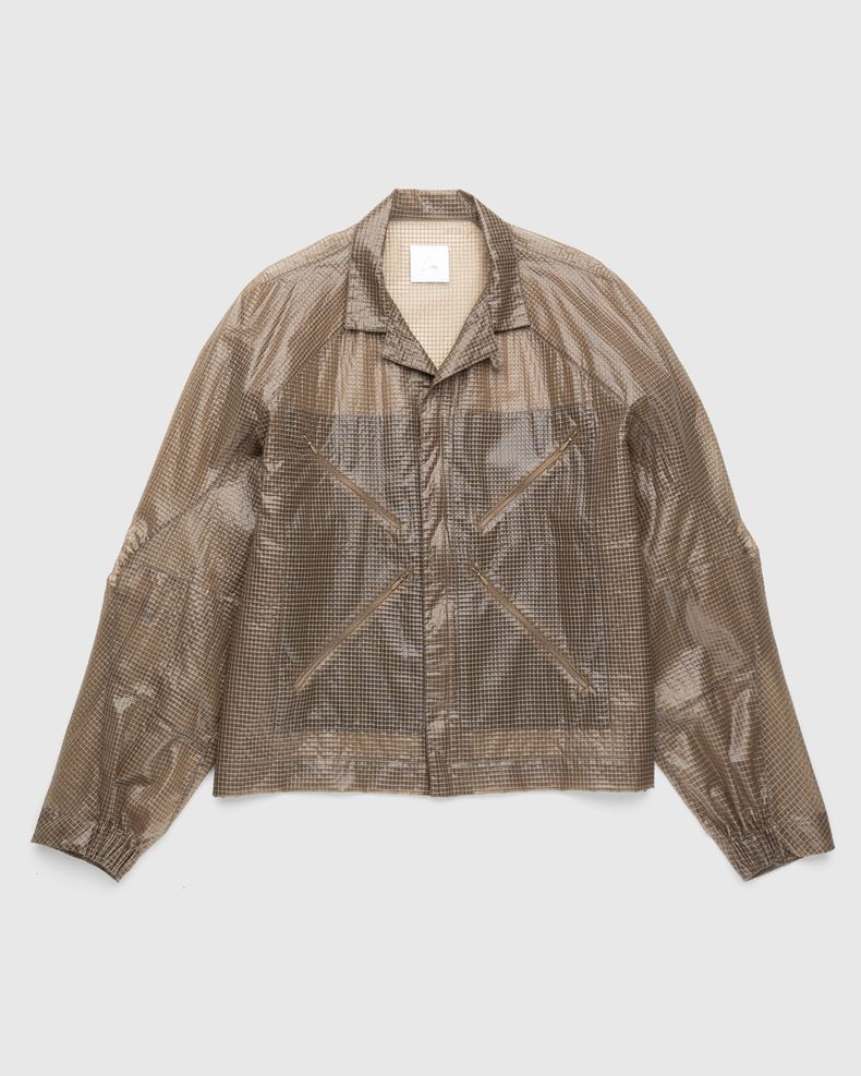 Camp Collar Shirt Jacket Brown