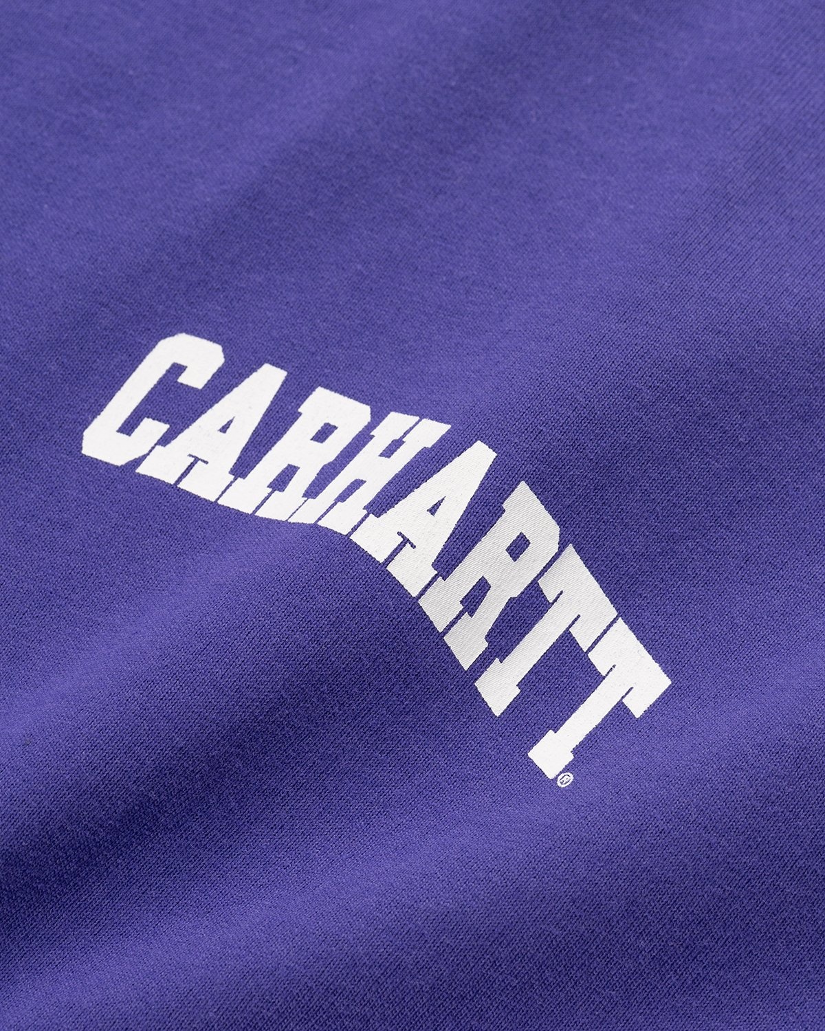 Carhartt WIP – University Script T-Shirt Razzmic White - Tops - Purple - Image 3