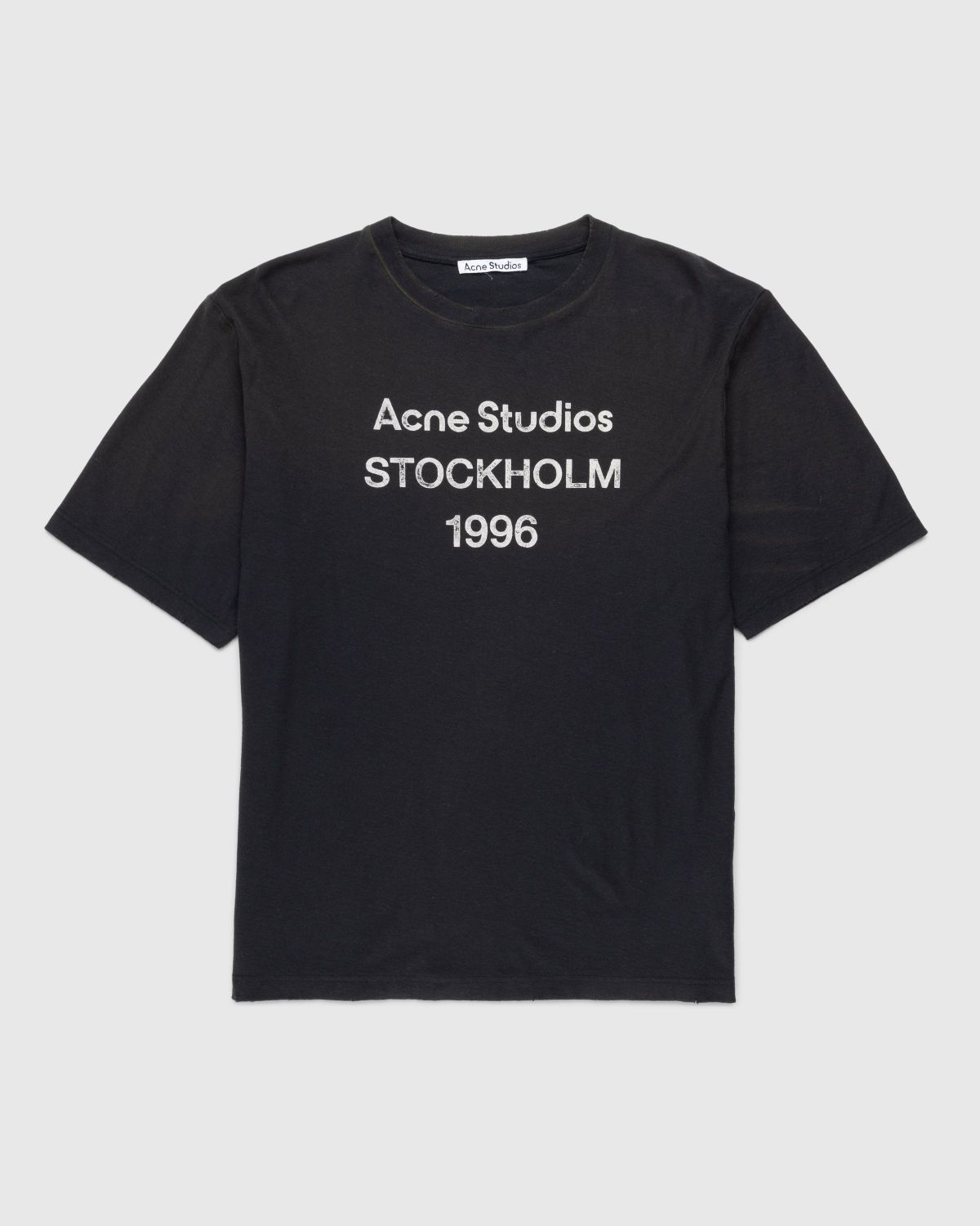 Acne Studios – Logo T-Shirt Black - T-shirts - Black - Image 1