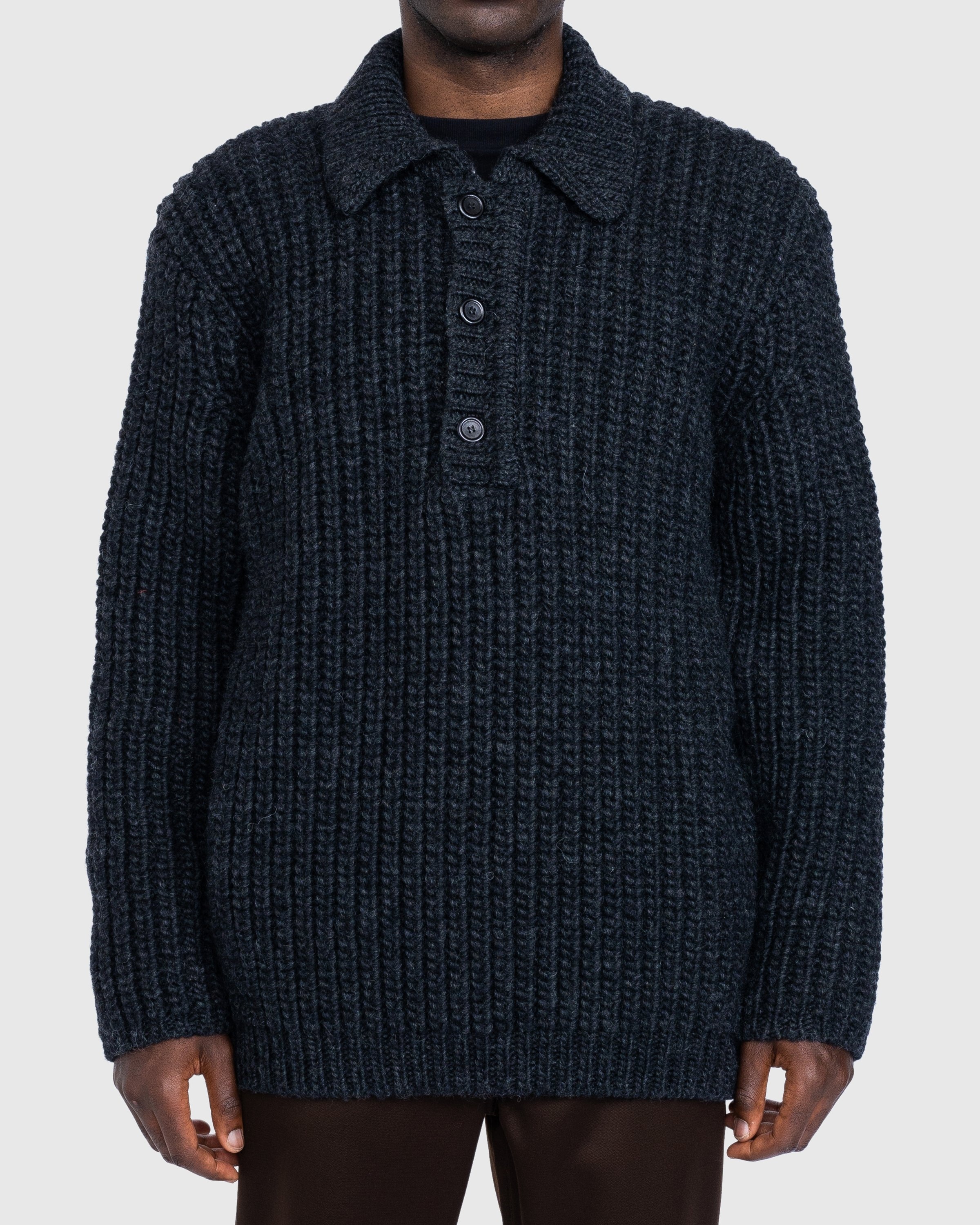 Our Legacy – Big Piquet Wolf Grey - Knitwear - Grey - Image 2