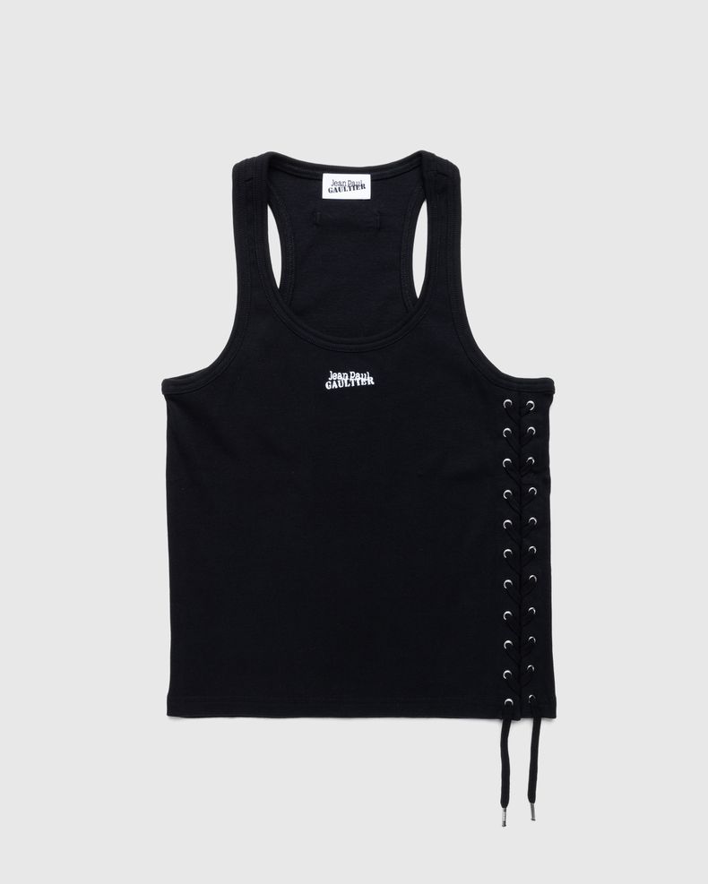 Laced Tank Top Black