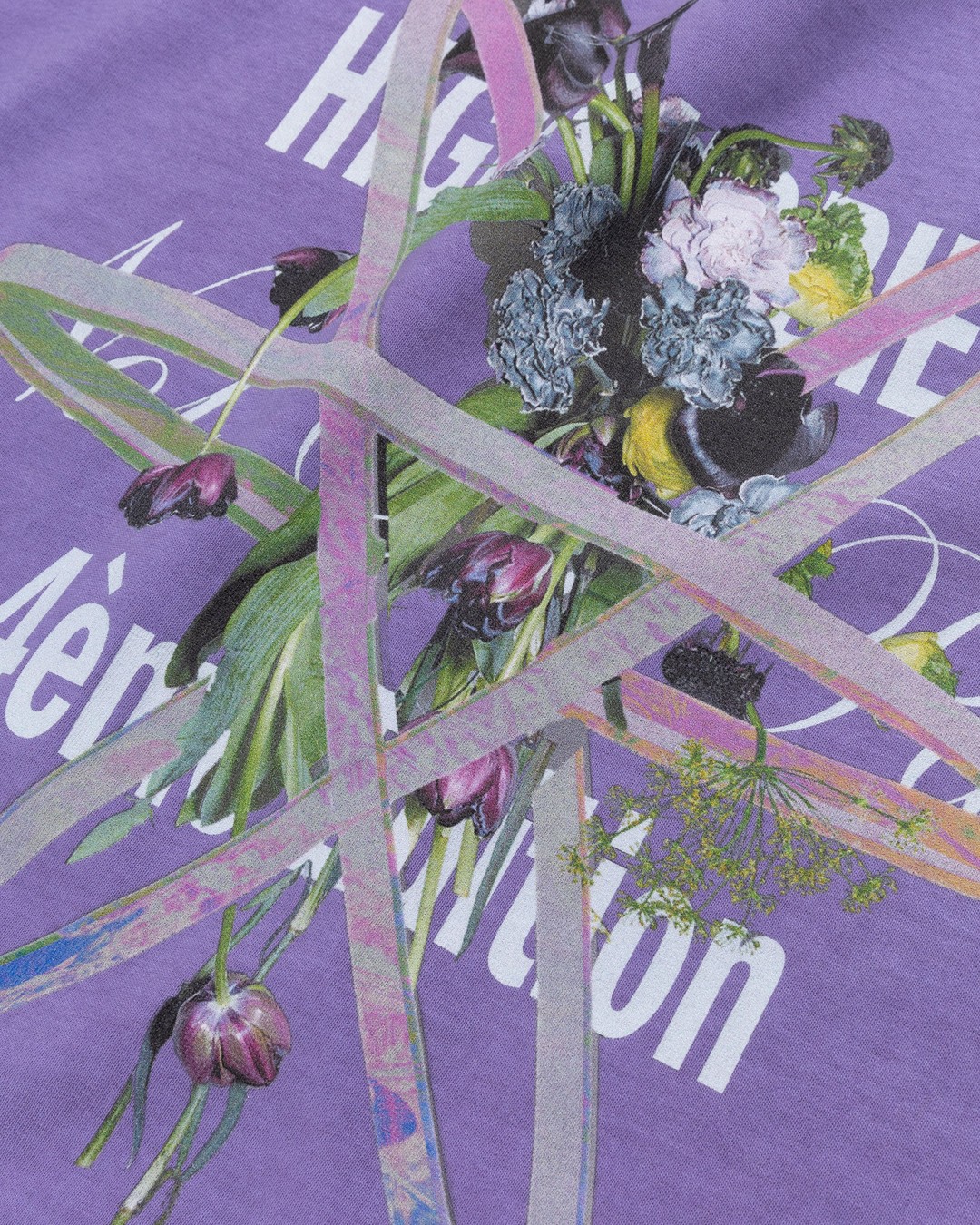 Bstroy x Highsnobiety – Not In Paris 4 Flower T-Shirt Lavender - T-Shirts - Purple - Image 6