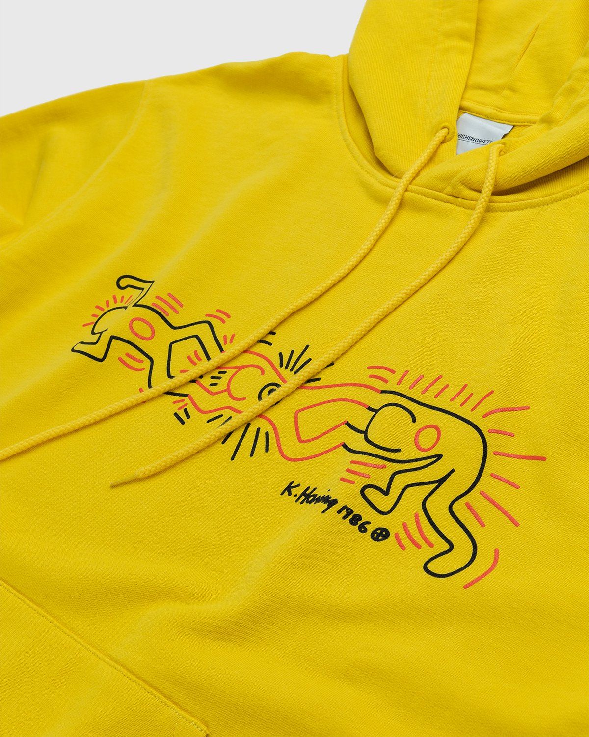 Highsnobiety – Keith Haring Hoodie Yellow - Sweats - Yellow - Image 3