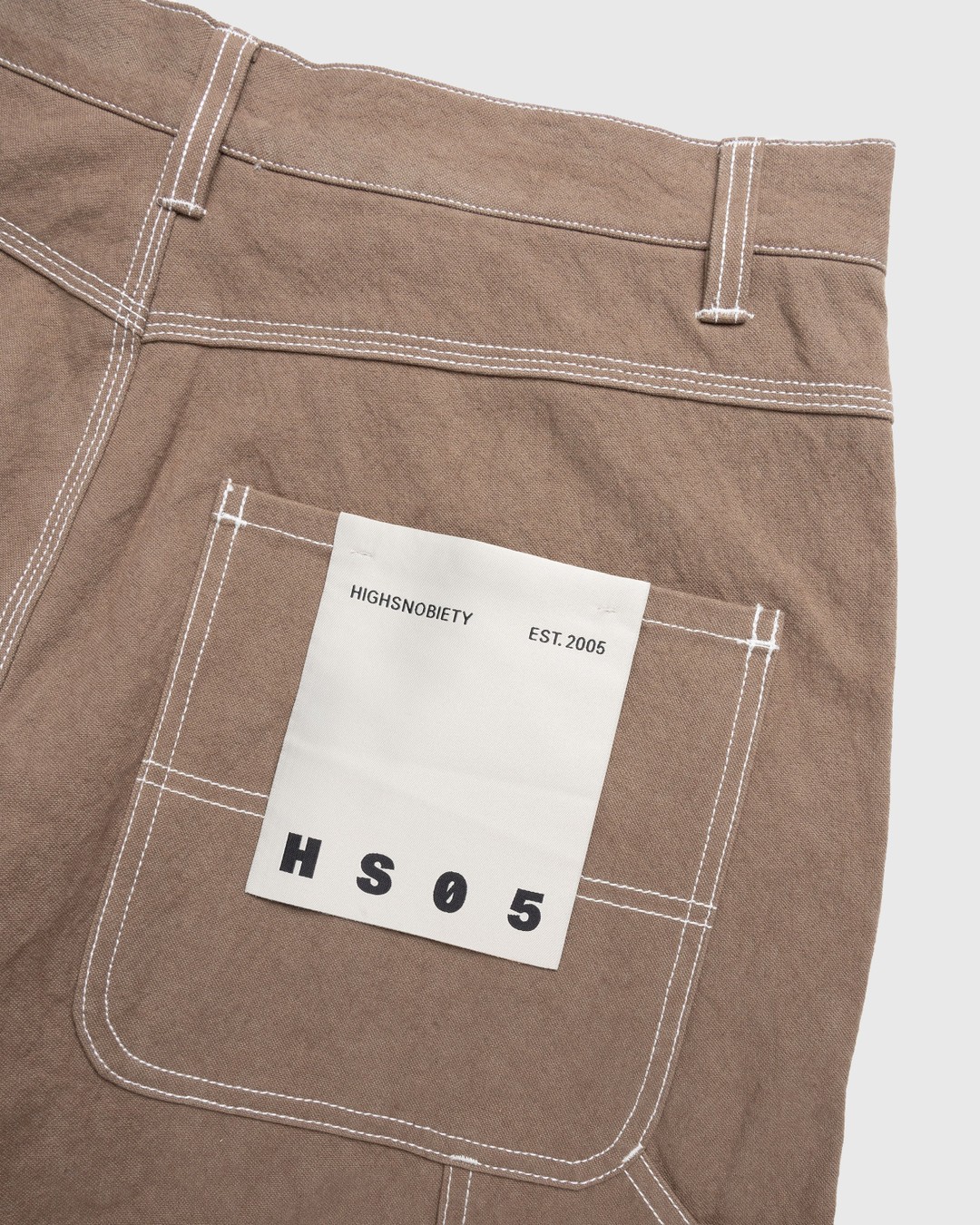 Highsnobiety HS05 – Sun Dried Canvas Carpenter Pants Brown - Pants - Brown - Image 7