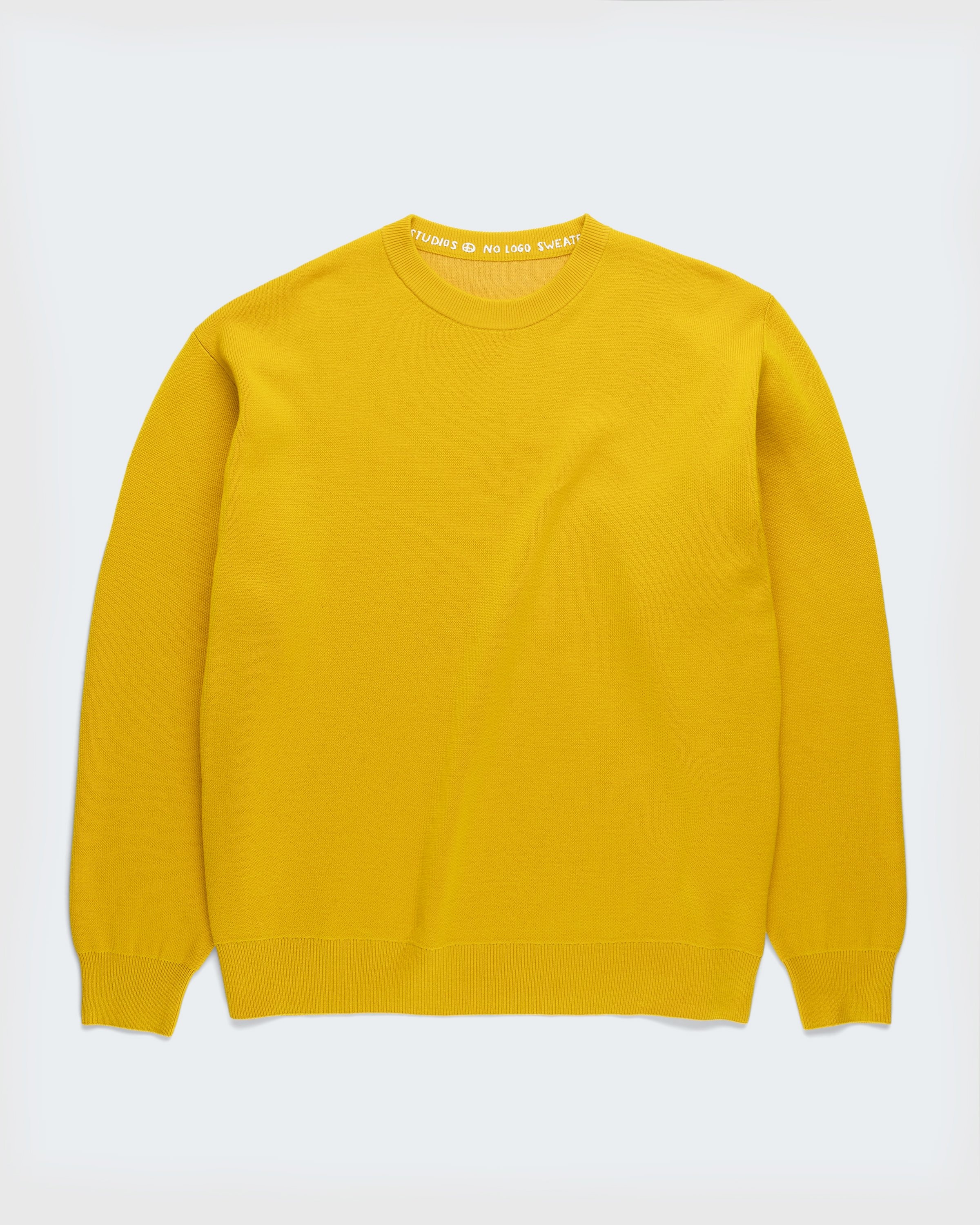Acne Studios – Merino Wool Crewneck Sweater Yellow - Crewnecks - Yellow - Image 1