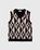 Marine Serre – Harlequeen Pullover V-Neck Black - Knitwear - Black - Image 1