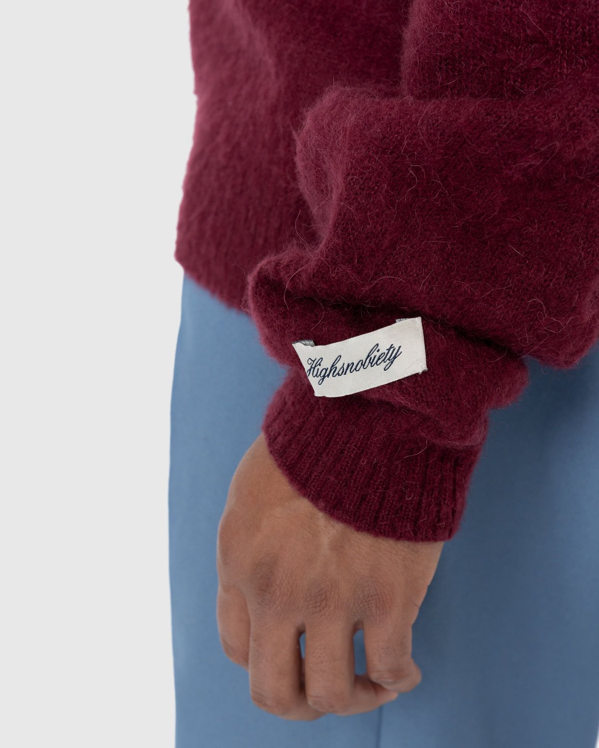 Highsnobiety – Alpaca Raglan Sweater Burgundy - Knitwear - Red - Image 6