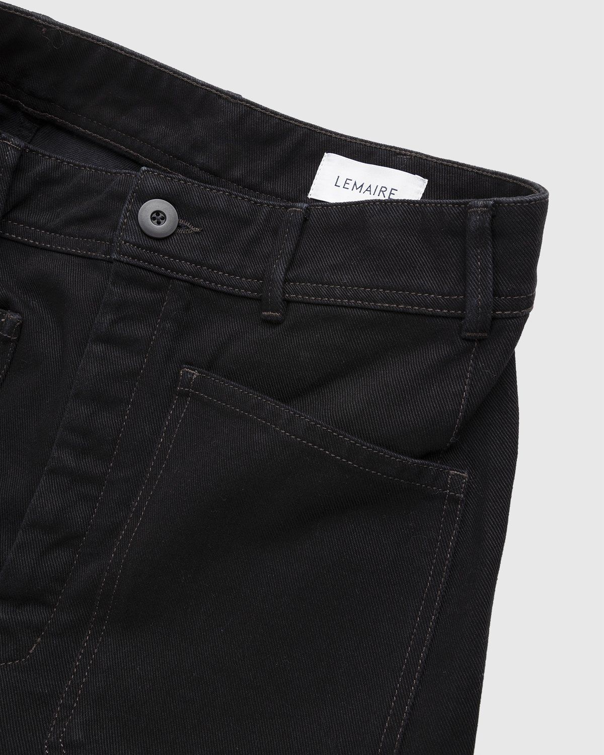 Lemaire – Rinsed Denim Sailor Pants Black - Pants - Black - Image 3