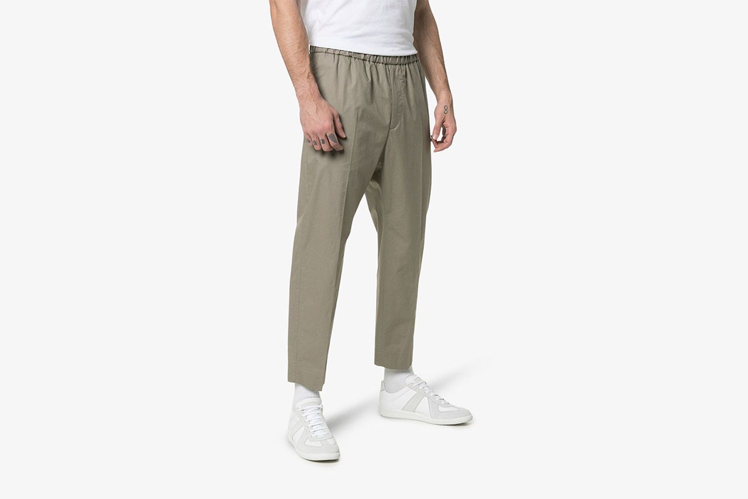 R-priamo Cropped Cotton Trousers