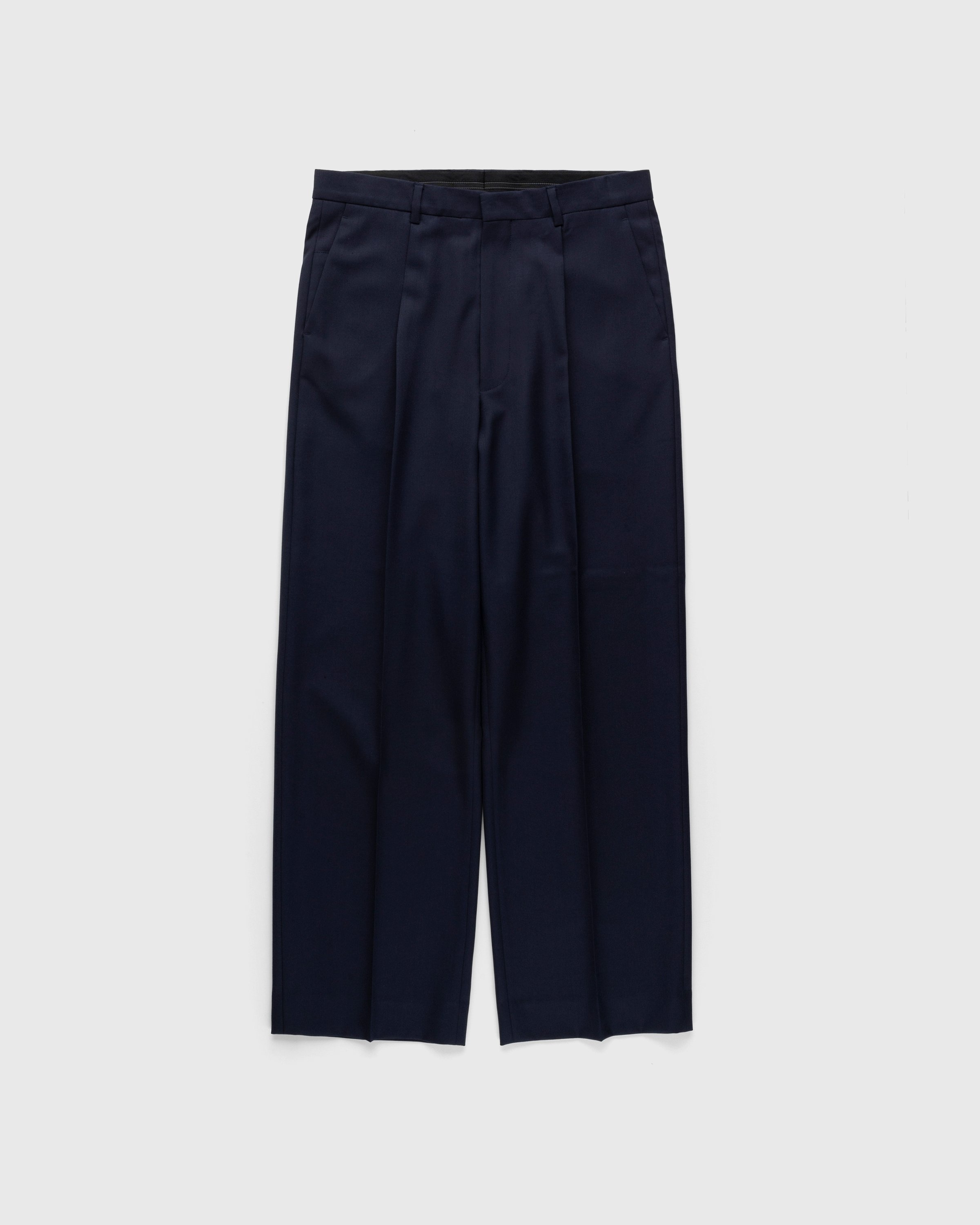 Highsnobiety – Wool Dress Pant Navy - Pants - Blue - Image 1