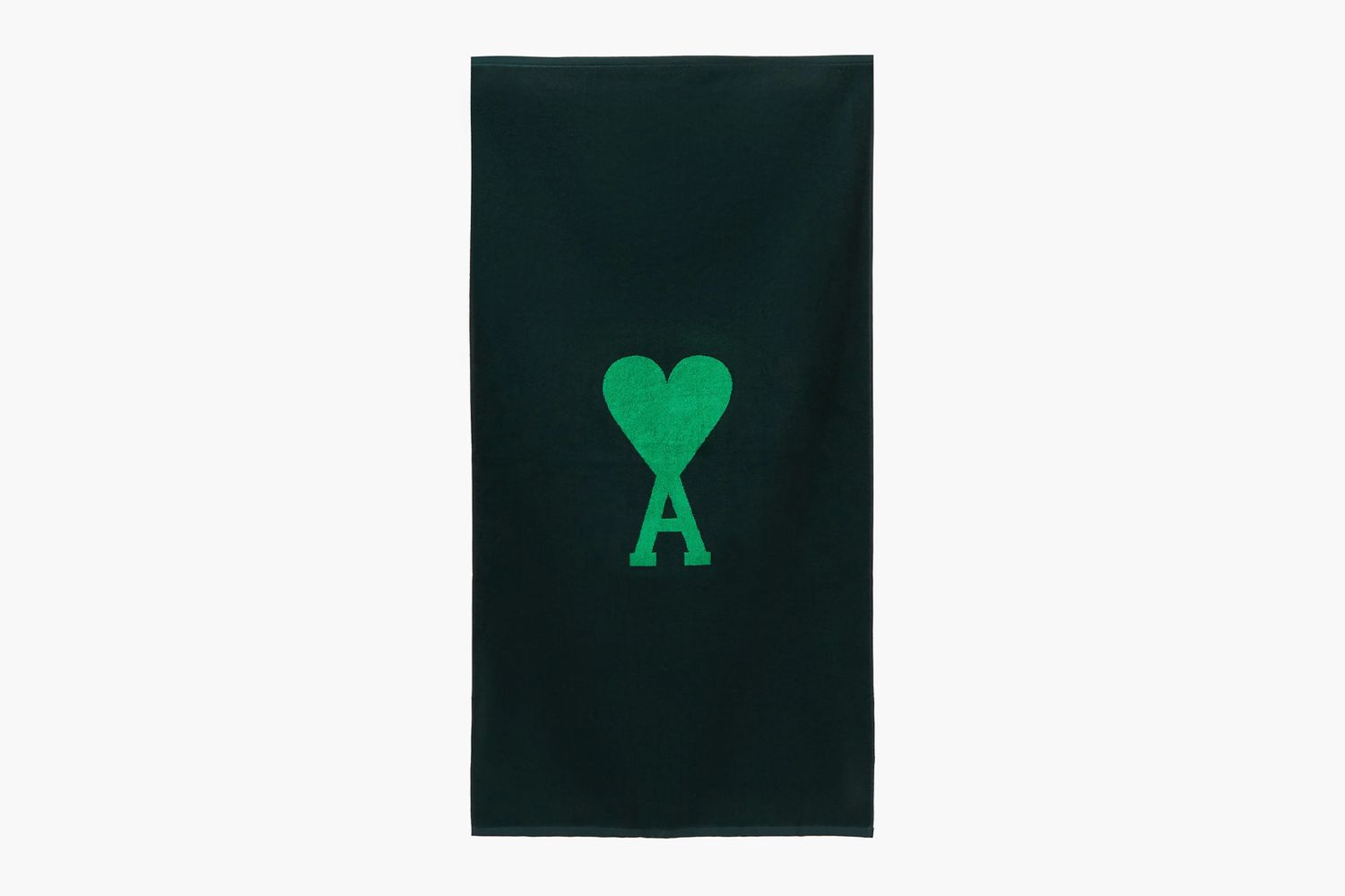 Ami Paris Unisex Cotton Beach Towel Black