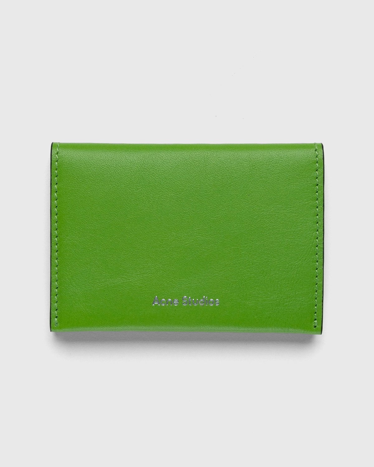 Acne Studios – Leather Card Case Multi Green - Wallets - Green - Image 1
