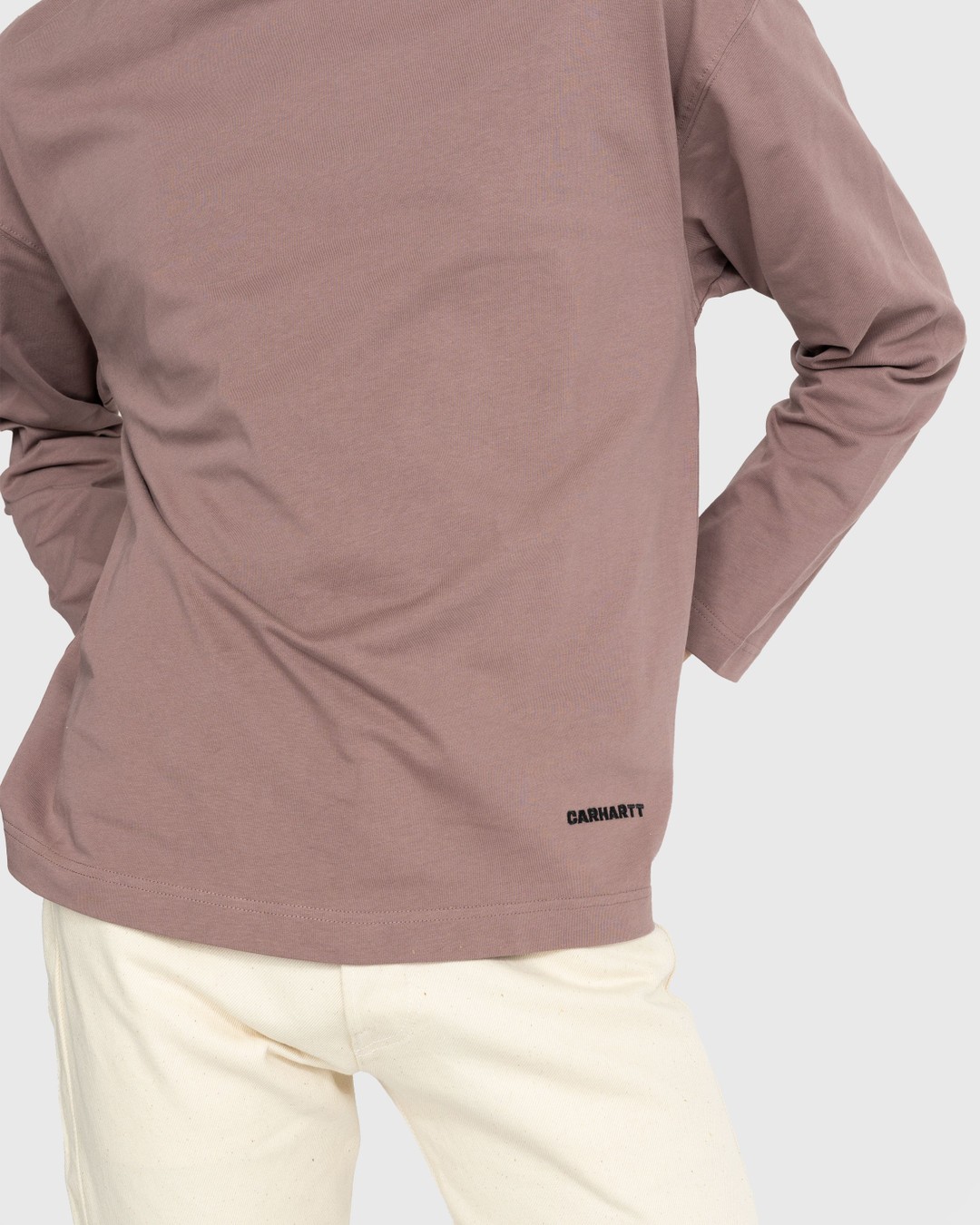 Carhartt WIP – Link Script Longsleeve T-Shirt Lupinus/Black - Tops - Black - Image 6