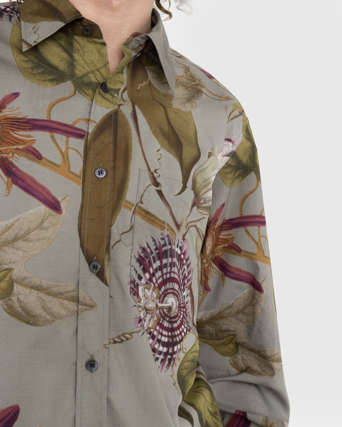 Dries van Noten – Cannon Shirt Grey - Shirts - Grey - Image 5