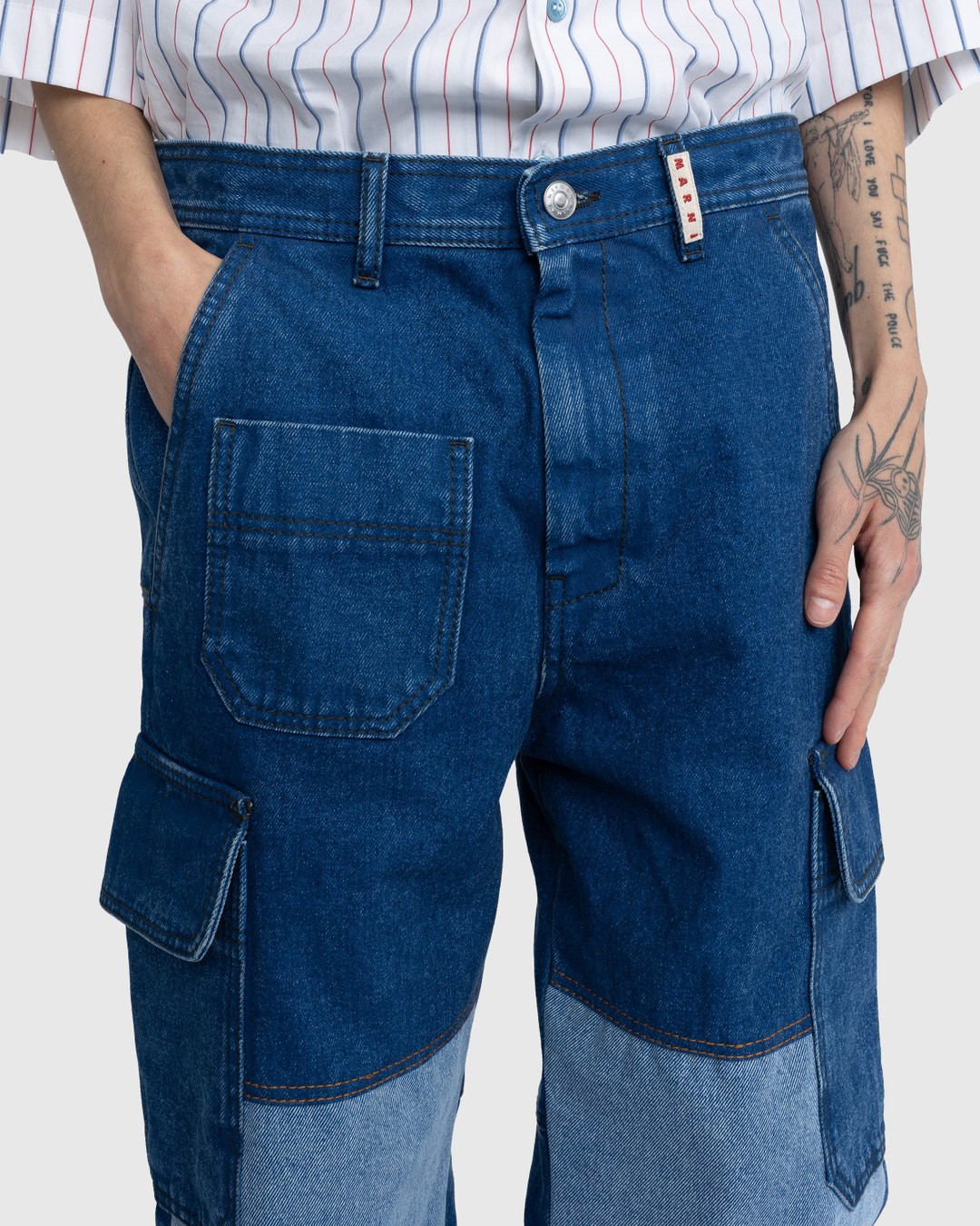 Marni – Denim Cargo Pants Blue - Pants - Blue - Image 5