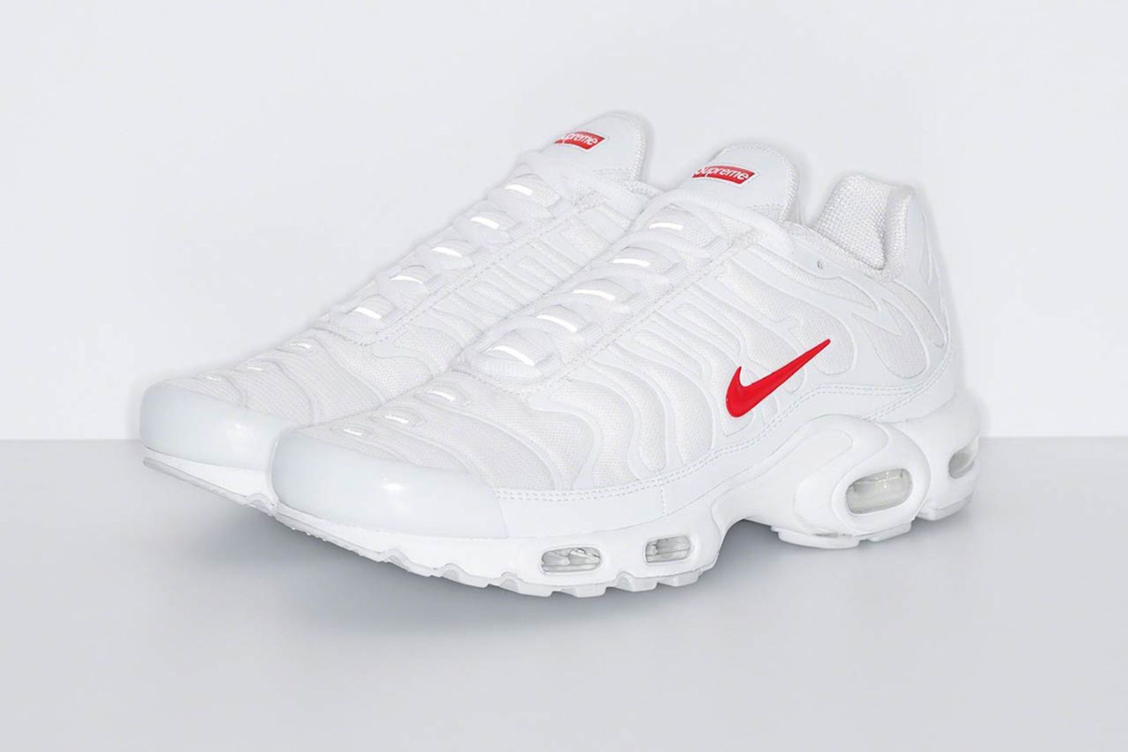 The All-White Supreme x Nike Air Max Plus Is Dropping Today