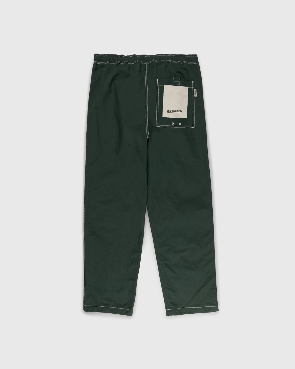 Highsnobiety – Contrast Brushed Nylon Elastic Pants Green - Pants - Green - Image 2