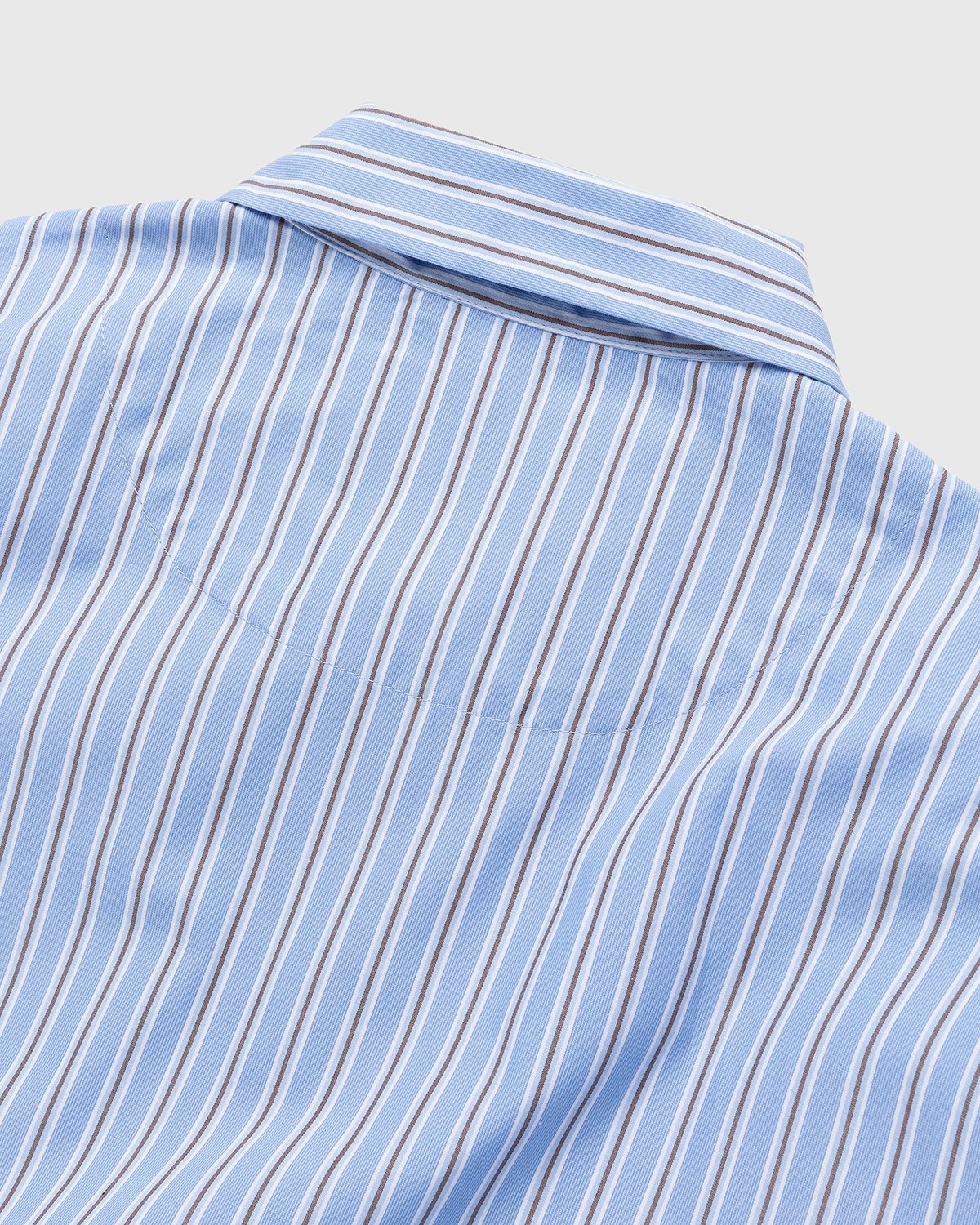 Highsnobiety – Poplin Shirt Jacket Blue/White - Longsleeve Shirts - Blue - Image 4