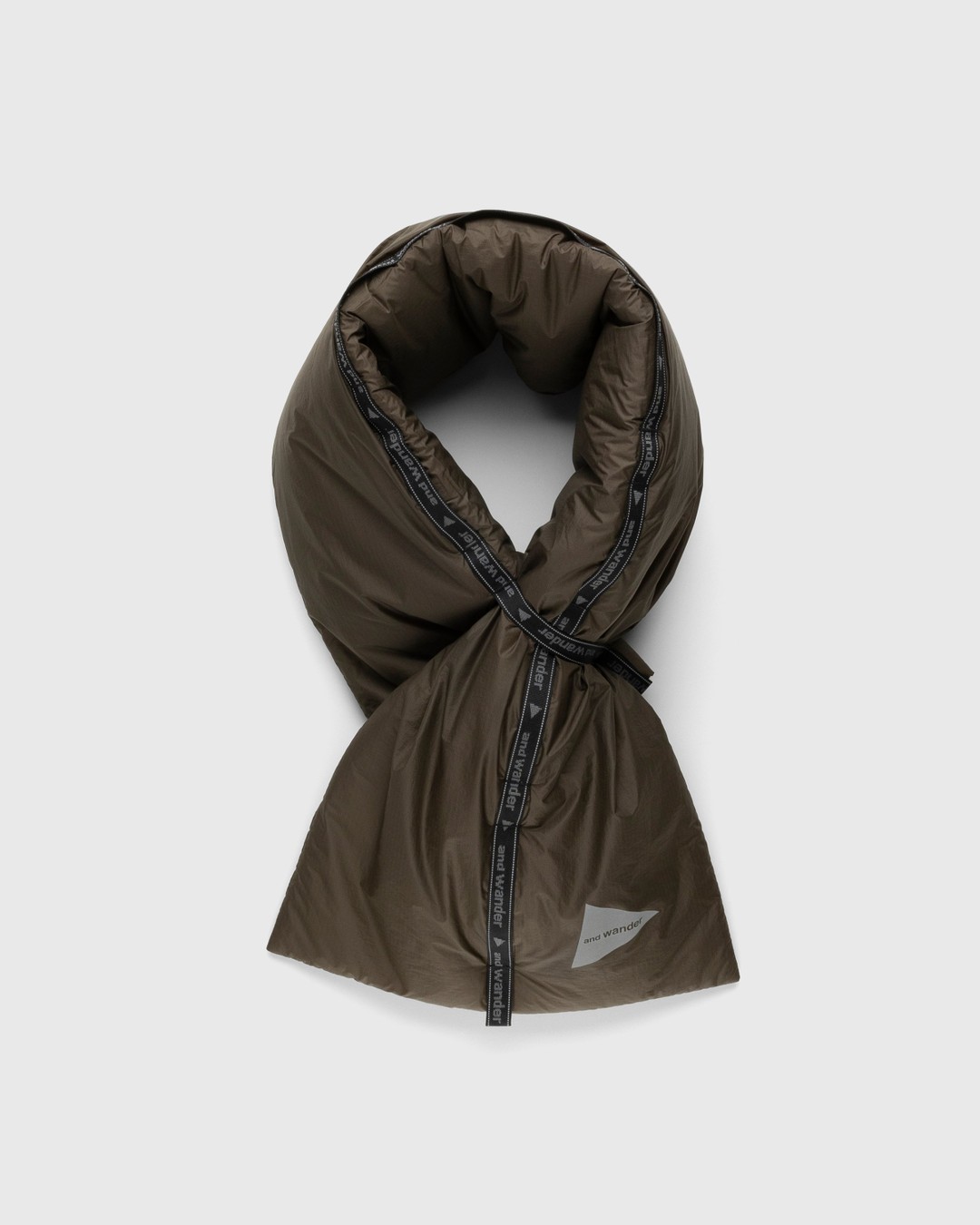 And Wander – Primaloft Rip Muffler Khaki - Scarves - Green - Image 3