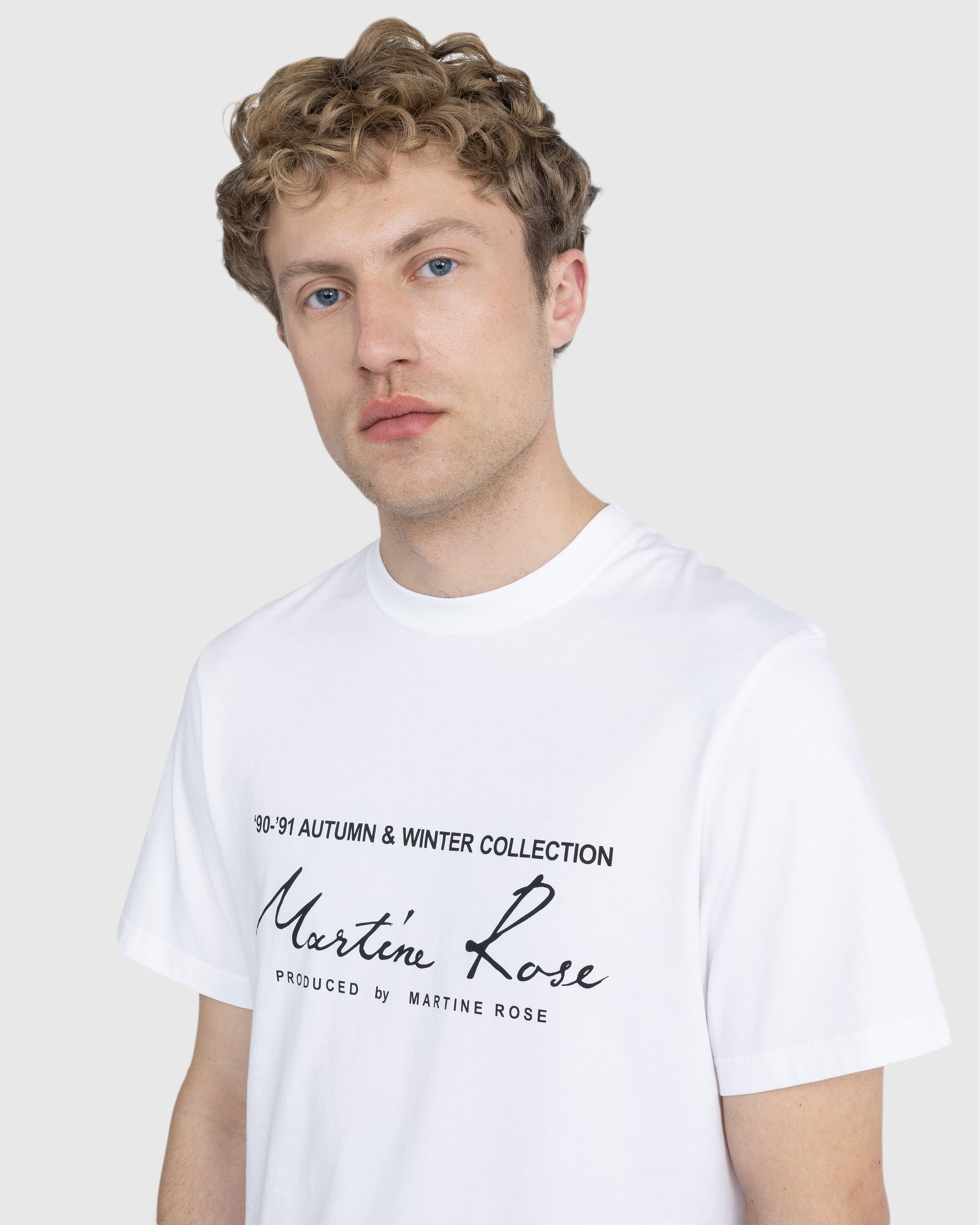 Martine Rose White Classic Logo Long Sleeve T-Shirt – BlackSkinny