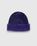 Gradient Hairy Knit Beanie Purple/Blue/Brown