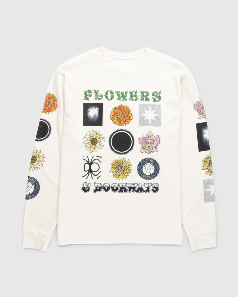 Flowers and Doorways LS Off-White