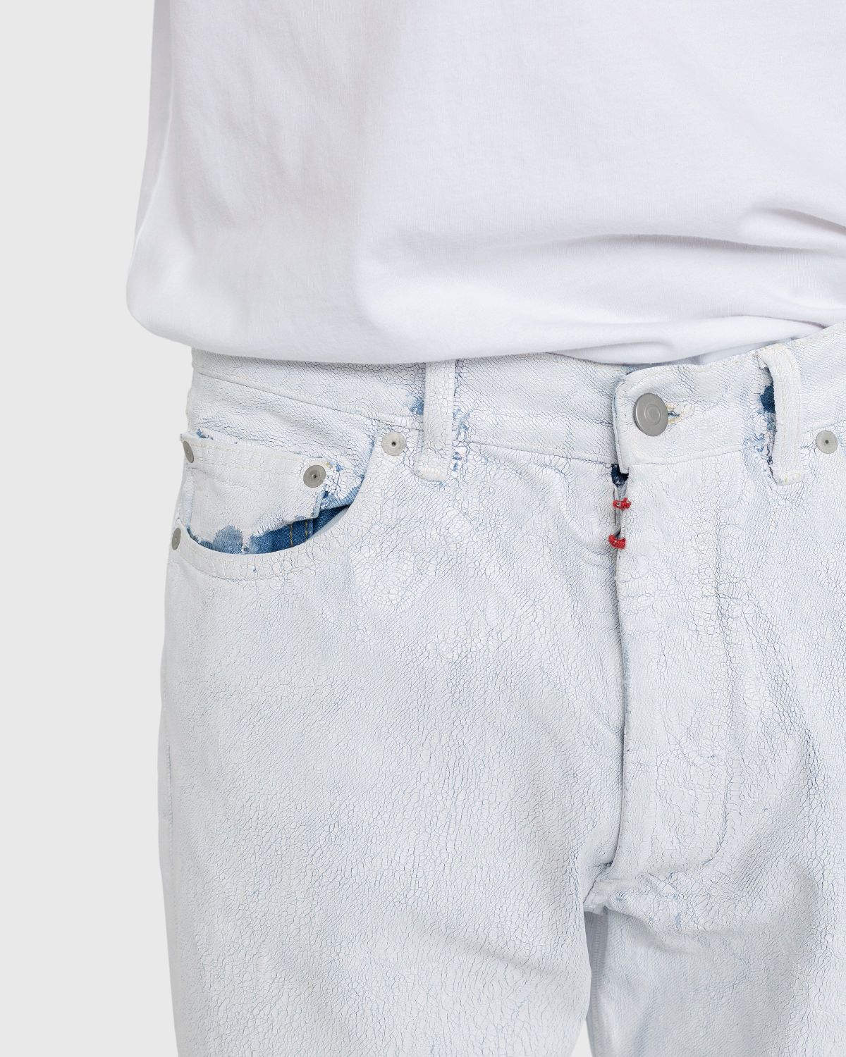 Maison Margiela – 5-Pocket Paint Jeans White - Pants - White - Image 6