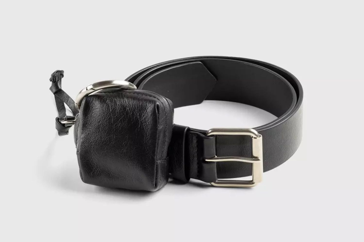 Leather Belt With Pouch