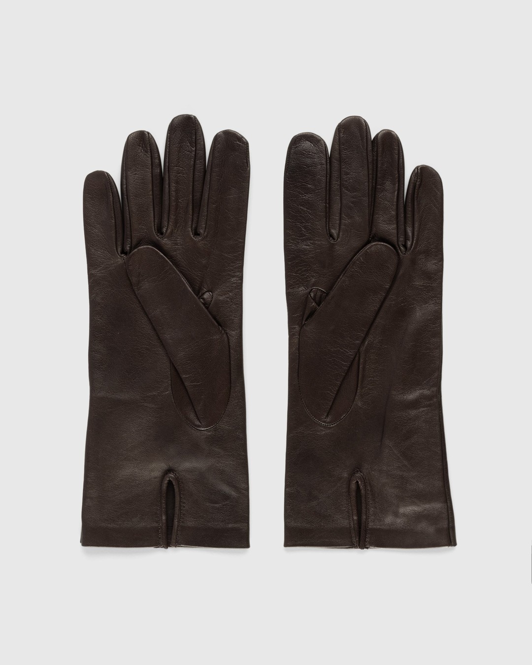 Chocolate brown deals leather gloves
