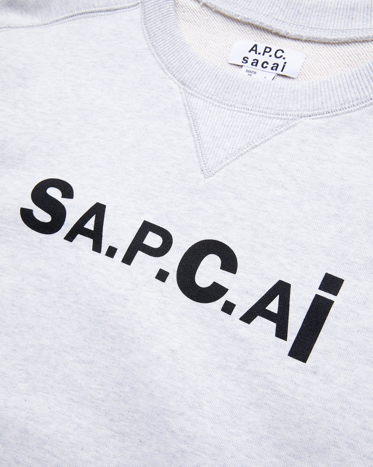 A.P.C. x Sacai – Tani Sweater Light Grey | Highsnobiety Shop