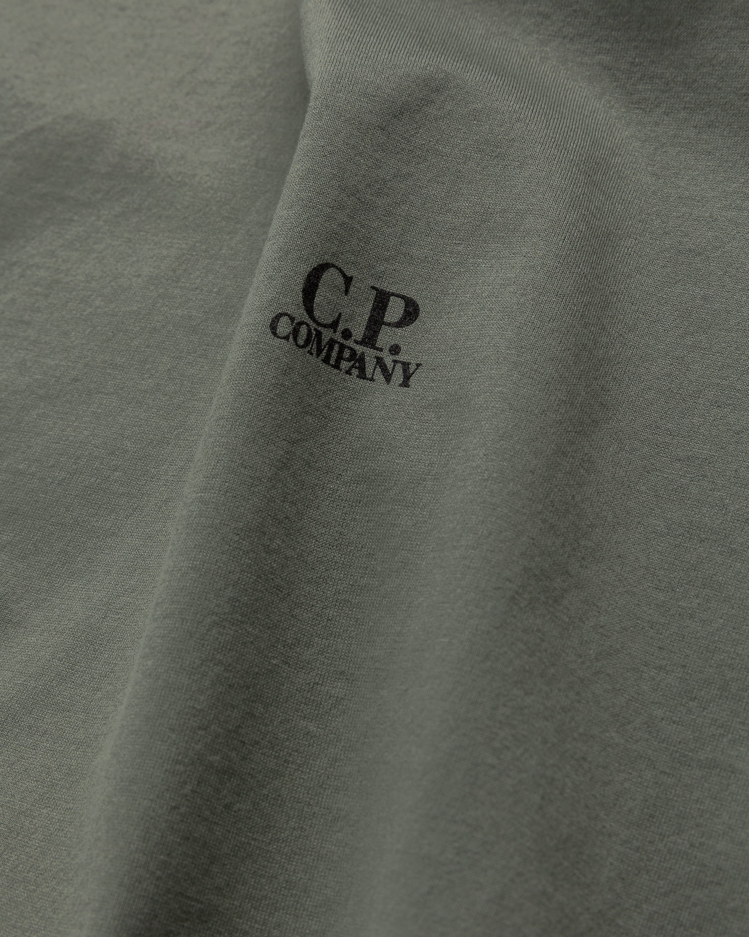C.P. Company – Mercerized Light Jersey T-Shirt Light Thyme - T-shirts - Yellow - Image 5