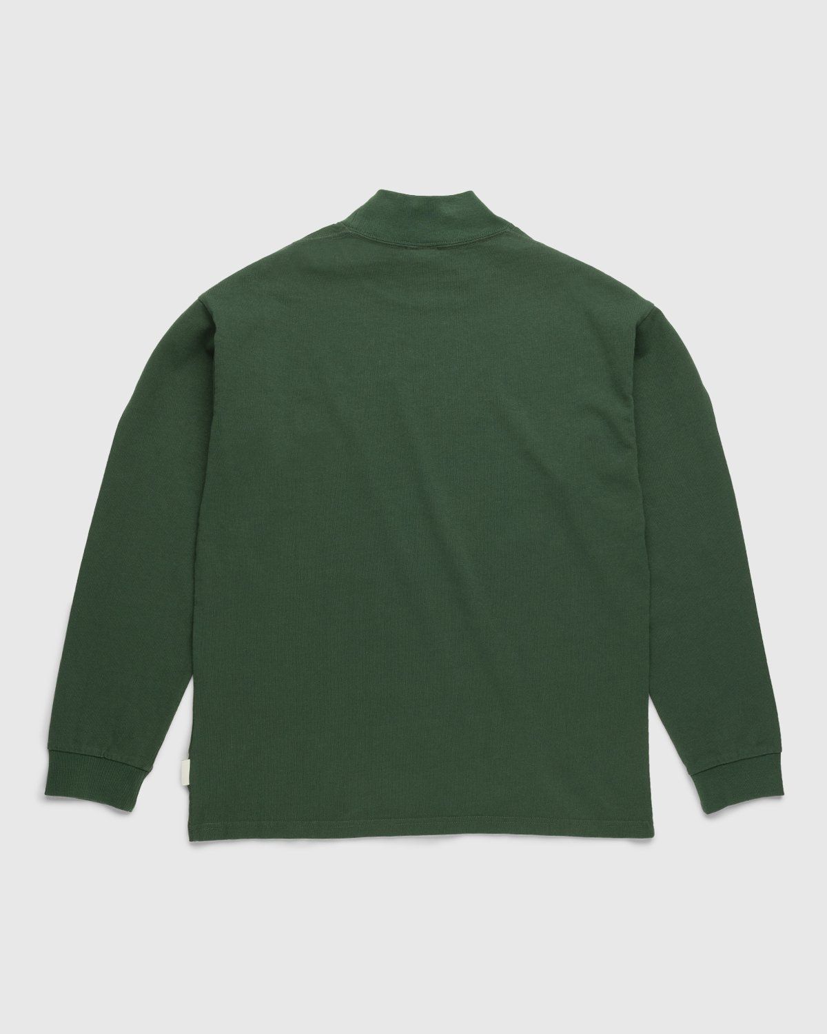Highsnobiety – Heavy Logo Staples Mock Neck Campus Green - Tops - Green - Image 2