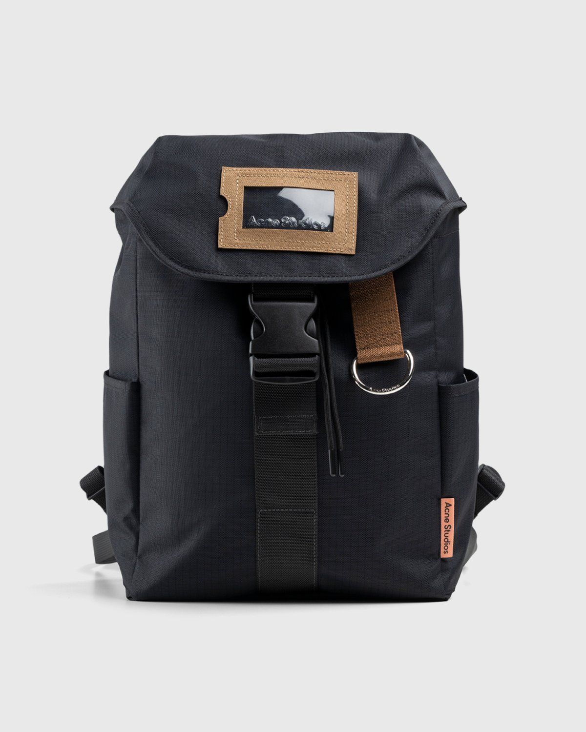 Acne Studios – Large Ripstop Backpack Black/Khaki Green - Bags - Black - Image 1