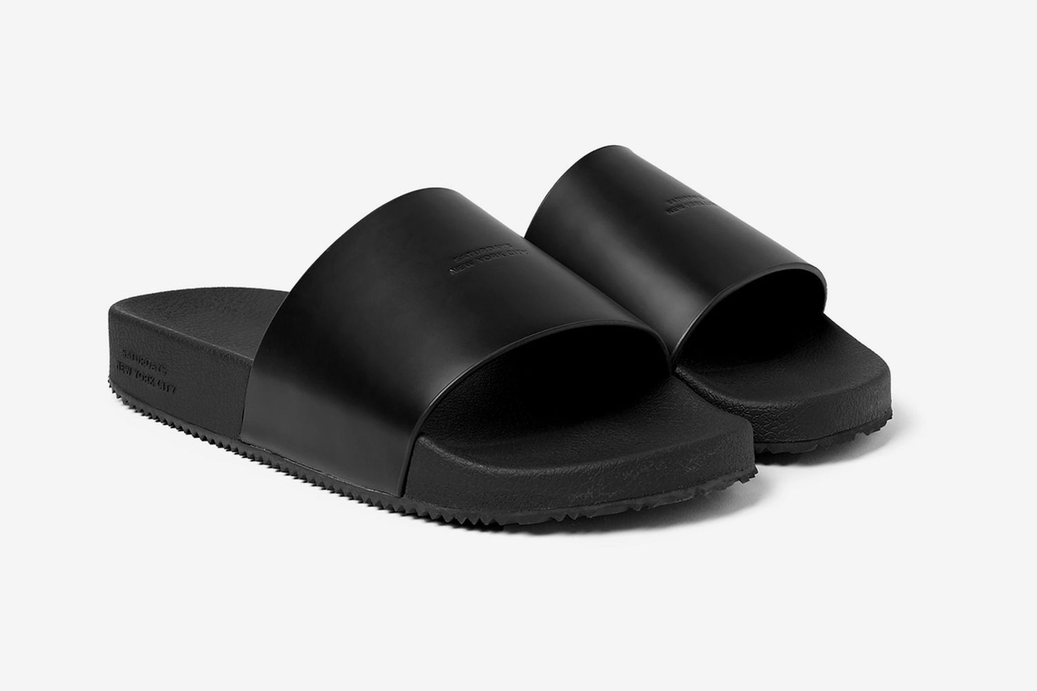 Banya Logo-Debossed Leather Slides